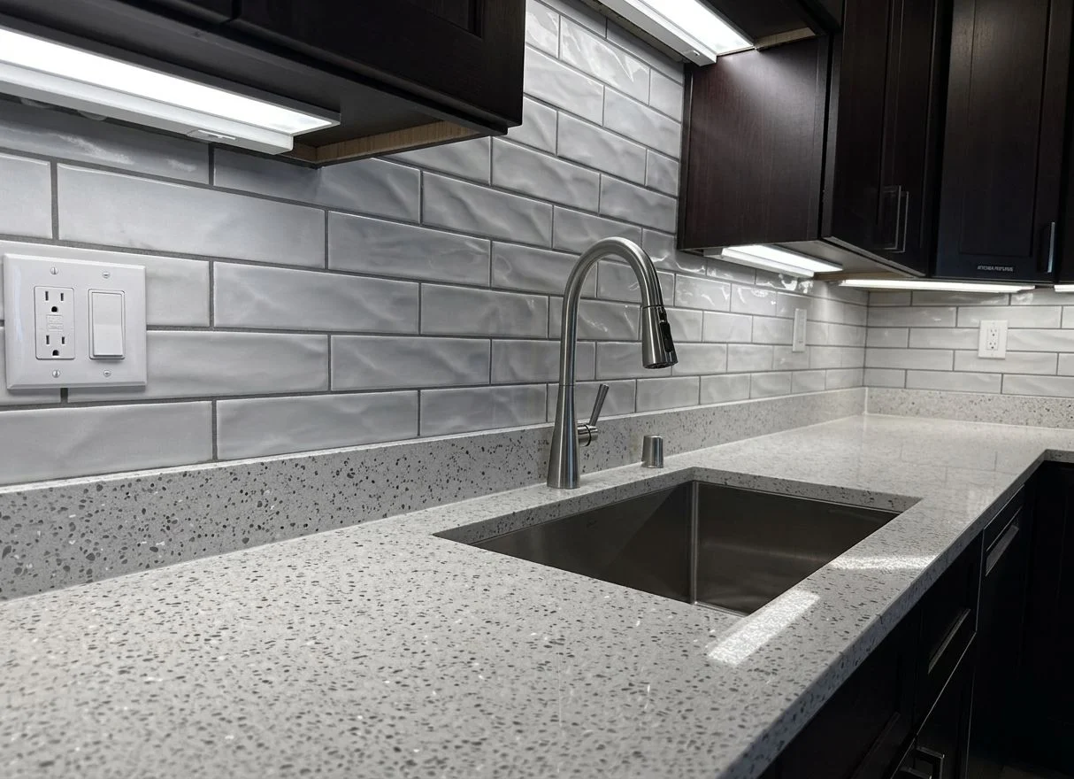 Remodeling crew working on a renovated home interior in Anchorage, Alaska